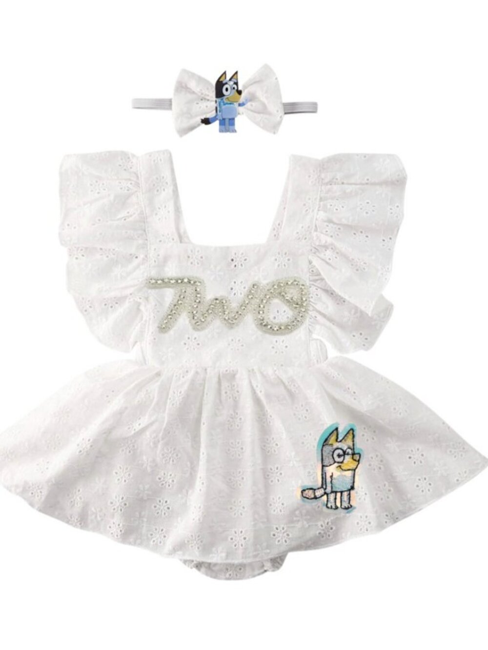 Bluey Dress Bluey Second Birthday Romper Bingo Clothes Bluey outfit Smash Cake